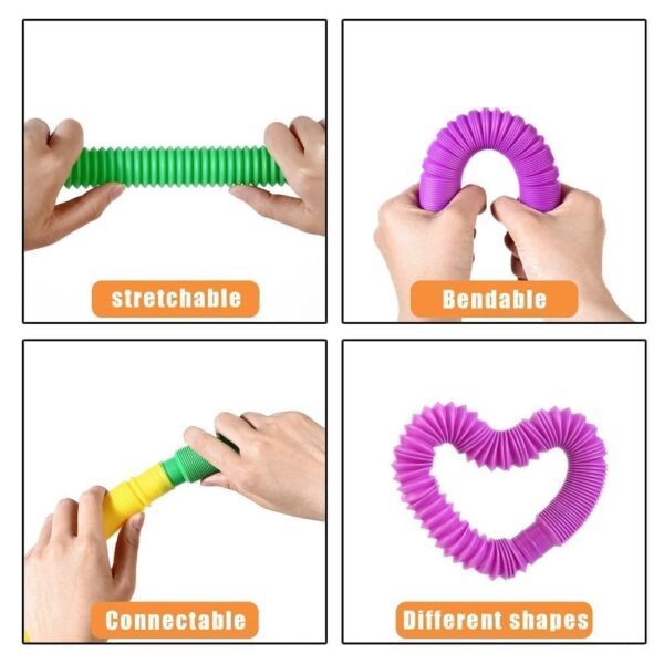 Pop Tube Fidget 12 Pcs Toy - Image 3