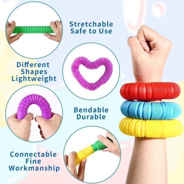 Pop Tube Fidget 12 Pcs Toy - Image 4