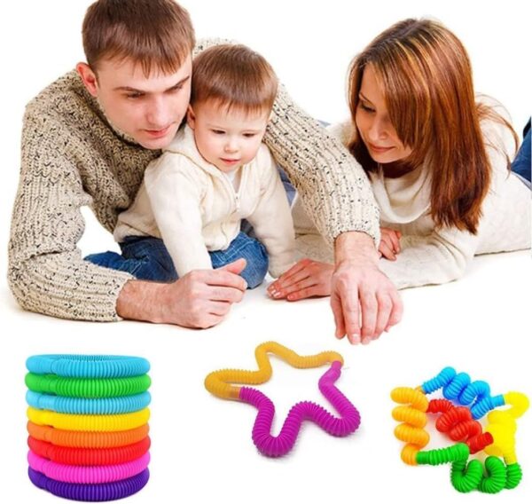 Pop Tube Fidget 12 Pcs Toy - Image 2