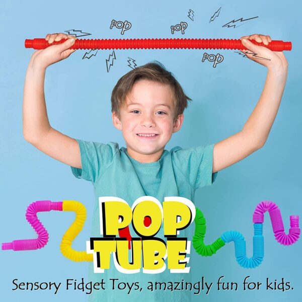 Pop it Fidget Tube Pack of 6 - Image 4