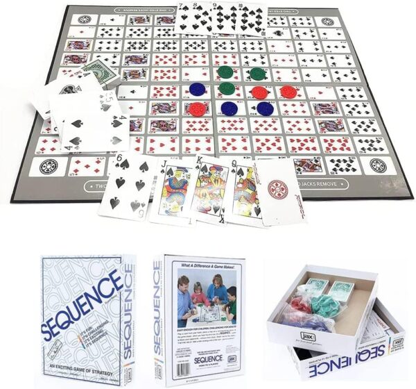 Sequence Board Game | Make 5 In A Series Card Game | Board Game For All Ages, Multicolor - Image 5