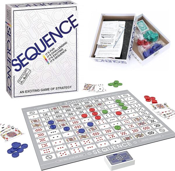 Sequence Board Game | Make 5 In A Series Card Game | Board Game For All Ages, Multicolor - Image 4