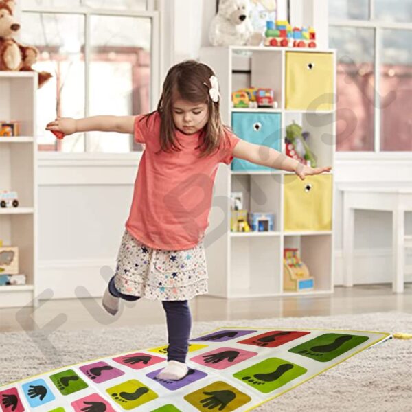 Kids Hopscotch Jumbo Play Mat for Kids and Adults Family, Kith-Kith, Stapu, Langi, Large (40" X 108") Multicolor - Image 3