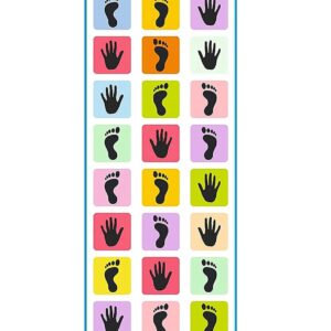 Kids Hopscotch Jumbo Play Mat for Kids and Adults Family, Kith-Kith, Stapu, Langi, Large (40" X 108") Multicolor