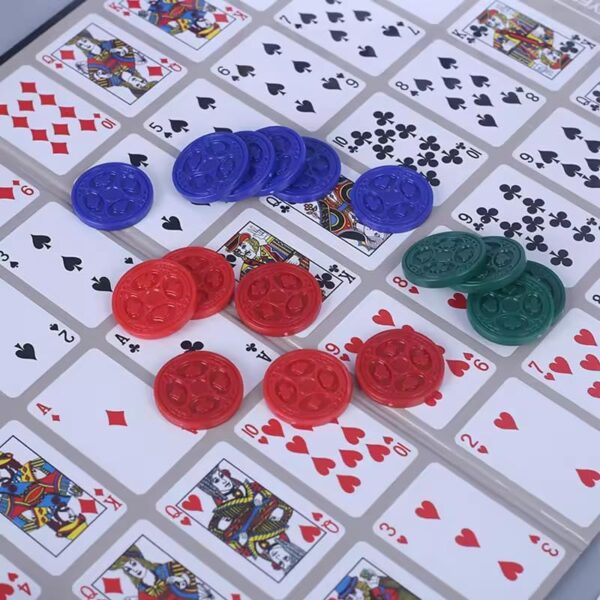 Sequence Board Game for Kids - Original Sequence Game with Folding Board, Game for The Entire Family | Strategy Game - Hard Game, Playing Card, Suitable for All Ages - Image 2