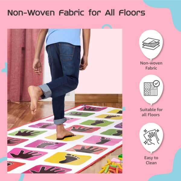 Hopscotch Jumbo Kids Play Mat (40" x 108") | Kith-Kith, Stapu, Langdi, Ekka Dukka, Paandi, Kunte Bille | Unique Balancing Game | - Image 2
