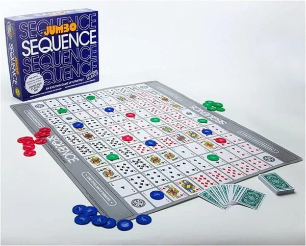 Jumbo Sequence Board Game, Strategic Board Game for Kids and Adults, Family Board Games with Different strategies with Different mindsets - Image 7