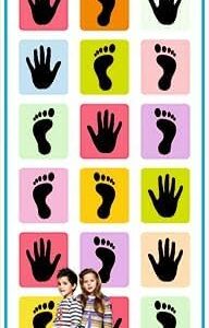 Jumbo Play Game for Kids & Adults Family Game, Floor Game,Child Learning Game 2.5 feet x 8 feet- PVC Flex Material Count and Jump Floor Games (Hands and feet hopscotch Jumbo Play mat)