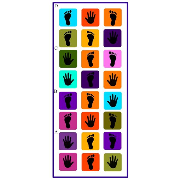 Kids Hopscotch Jumbo Play Mat for Kids and Adults Family Game, Kith-Kith, Stapu, Langi, | Size of 108" x 40"