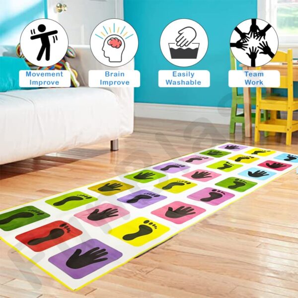 Kids Hopscotch Jumbo Play Mat for Kids and Adults Family, Kith-Kith, Stapu, Langi, Large (40" X 108") Multicolor - Image 4