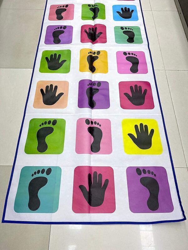 Jumbo Play Game for Kids & Adults Family Game, Floor Game,Child Learning Game 2.5 feet x 8 feet- PVC Flex Material Count and Jump Floor Games (Hands and feet hopscotch Jumbo Play mat) - Image 2