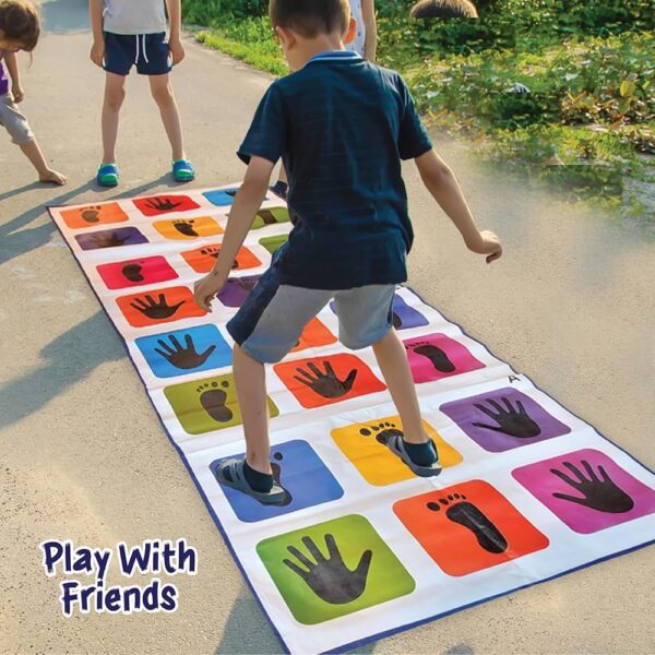 Hopscotch Mat || Paandi Mat || Jumbo Langdi || Indoor & Outdoor Fun || Floor Balancing Skill || Jumbo Kids Play Mat (40"x108") || Stapu Game - Image 6