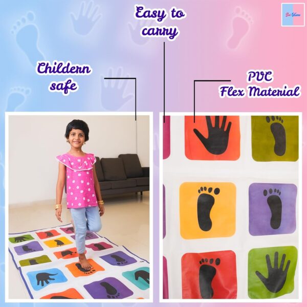 Kids Hopscotch Jumbo Play Mat for Kids and Adults Family Game, Kith-Kith, Stapu, Langi, | Size of 108" x 40" - Image 5