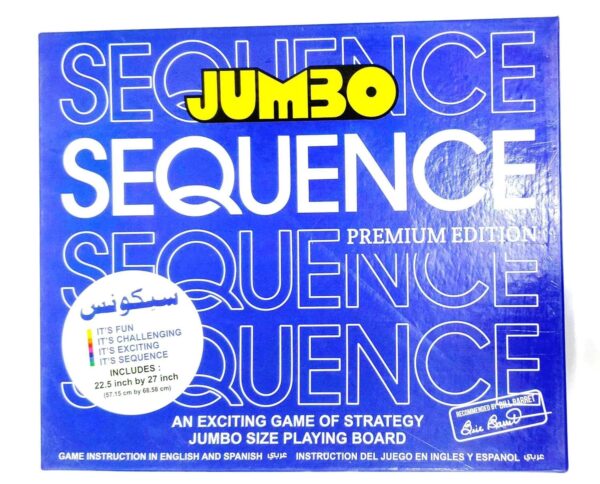 Jumbo Sequence Board Game | Strategic Game with 22.5"X 27" Inches Hard Playing Board NOT Mat for Kids and Adults, Family Board Games with Different strategies with Different mindsets Age 7+ - Image 8