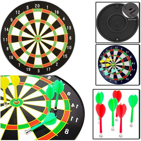 Classic Score Dartboard Kit - 6 Soft Darts,Family Fun Games,Birthday/Christmas Gifts for Children Adults 17.3- Multi Color - Image 4