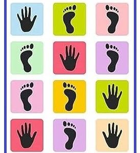 Hopscotch Play Mat for Kids, 81 x 32 cm, Indoor Outdoor Activity Mat, Ages 5+, Hands and Feet Design