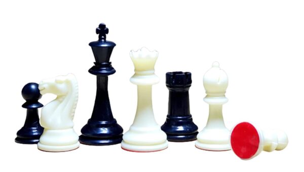 18 * 18 Inches Roll-up Vinyl Tournament Chess Set with Storage Bag & Extra Queens,Premium Heavy Chess Pieces for Kids & Adults (Green) - Image 2