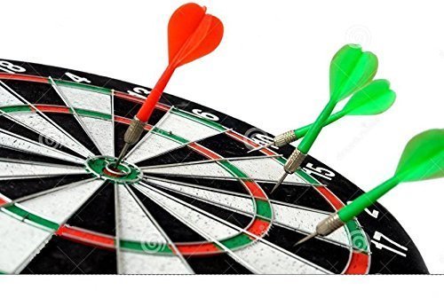 15-Inch Dart Board and Darts Set | Double-Sided Classic & Target Game Board with 6 Steel Tip Darts | Indoor Family Fun for Kids and Adults | Beginner Friendly Flocked Surface - Image 7