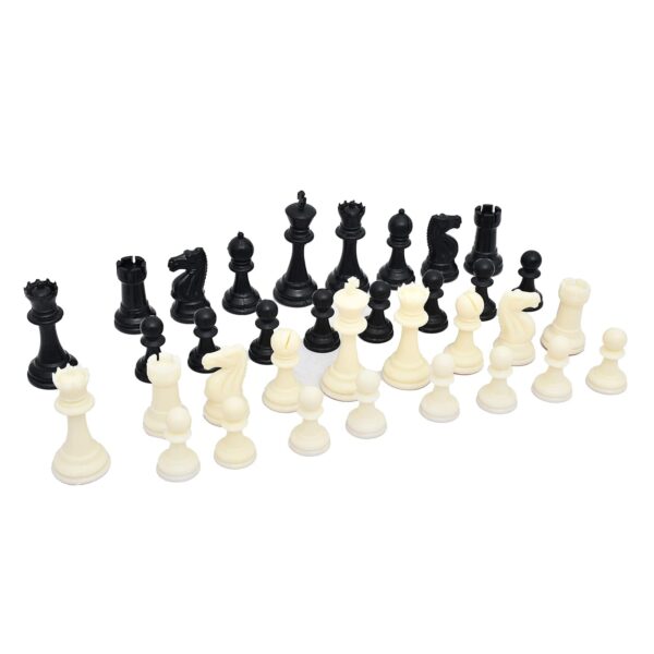 18 * 18 Inches Roll-up Vinyl Tournament Chess Set with Storage Bag & Extra Queens,Premium Heavy Chess Pieces for Kids & Adults (Green) - Image 3
