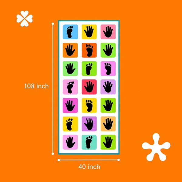Giant Hopscotch Mat (40x108) - Jumbo Kids Play Mat for Indoor/Outdoor, 6 Games: Kith-Kith, Stapu, Langdi + More! Non-Slip, Foldable - Ages 3+ - Image 4