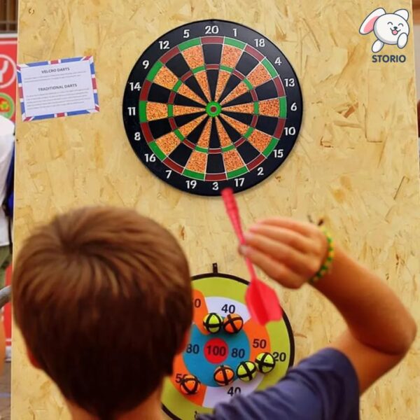 Premium Magnetic Dart Board with 4 Darts - Fun Indoor and Outdoor Dart Game Set Toys for All Ages Kids, Boys and Girls - 15 Inch - Image 7