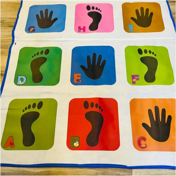 Hopscotch Game | Jumbo Kids Play Mat (40" x 108") | Hand and feet Stapu | Unique Balancing Game | Non-Woven Fabric 125gsm - Image 5