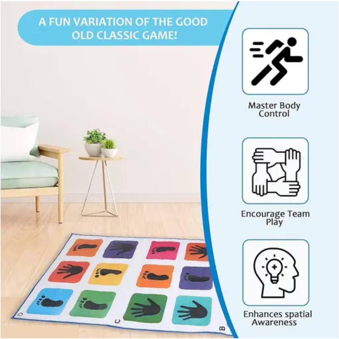 Hopscotch Jumbo Play Mat Game for Kids and Adults Family Game, Kith-Kith, Stapu, Langi, Chalk Game - Large (40" x 108") (1 Pieces) - Image 6