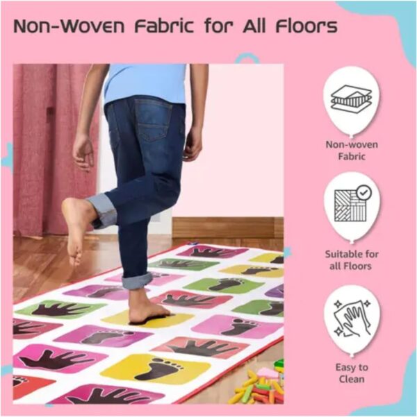 Hopscotch Game | Jumbo Kids Play Mat (40" x 108") | Hand and feet Stapu | Unique Balancing Game | Non-Woven Fabric 125gsm - Image 6