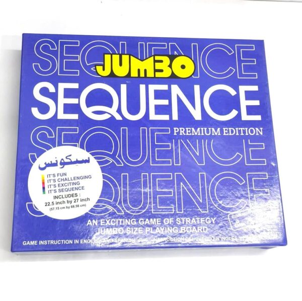 Jumbo Sequence Game -Board with Hard Playing Board 27 Inches Family and Adults Board Game mindsets Age 7+ - Image 2