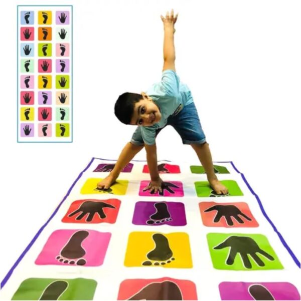 Hopscotch Game | Jumbo Kids Play Mat (40" x 108") | Hand and feet Stapu | Unique Balancing Game | Non-Woven Fabric 125gsm - Image 3