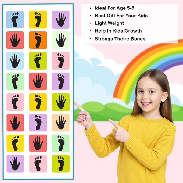 Giant Hopscotch Mat (40x108) - Jumbo Kids Play Mat for Indoor/Outdoor, 6 Games: Kith-Kith, Stapu, Langdi + More! Non-Slip, Foldable - Ages 3+ - Image 5