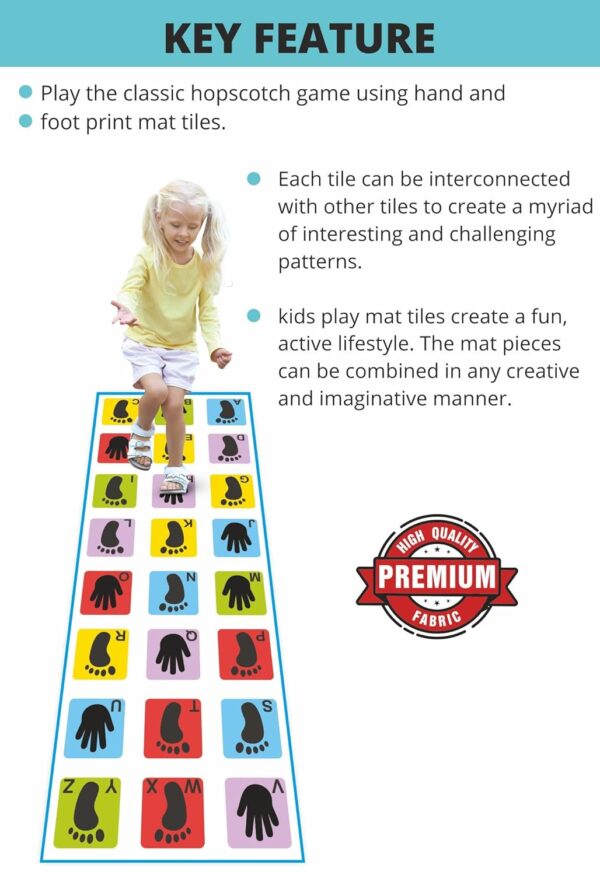 Hopscotch Game | Jumbo Kids Play Mat (40" x 108" inches) | Unique Balancing Game | Large Size for 3 Years and up - Image 3