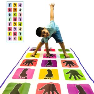 Hands and feet Hopscotch Jumbo Kids Play Mat Game (2.5 feet x 8 feet) | Kith-Kith, Stapu, Langdi, Ekka Dukka, Paandi, Kunte Bille | Unique Balancing Game | Large Size for 3+ Year