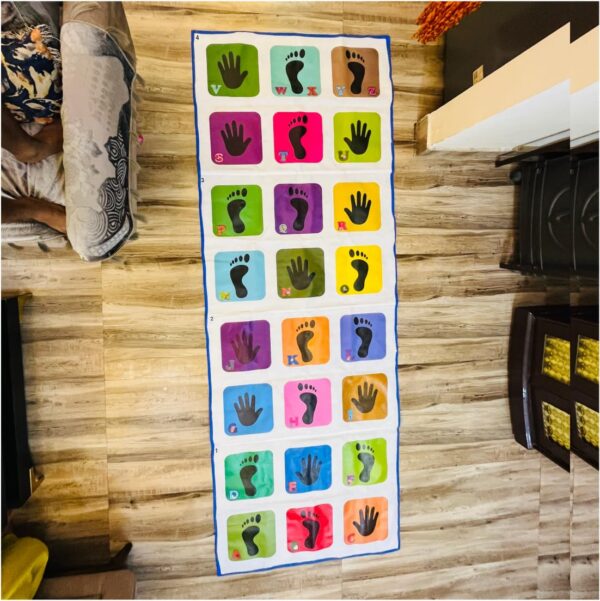 Hopscotch Game | Jumbo Kids Play Mat (40" x 108") | Hand and feet Stapu | Unique Balancing Game | Non-Woven Fabric 125gsm - Image 5