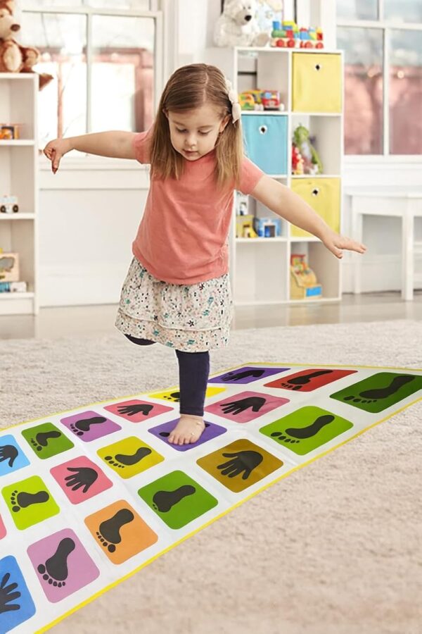 Giant Hopscotch Mat (40x108) - Jumbo Kids Play Mat for Indoor/Outdoor, 6 Games: Kith-Kith, Stapu, Langdi + More! Non-Slip, Foldable - Ages 3+ - Image 3