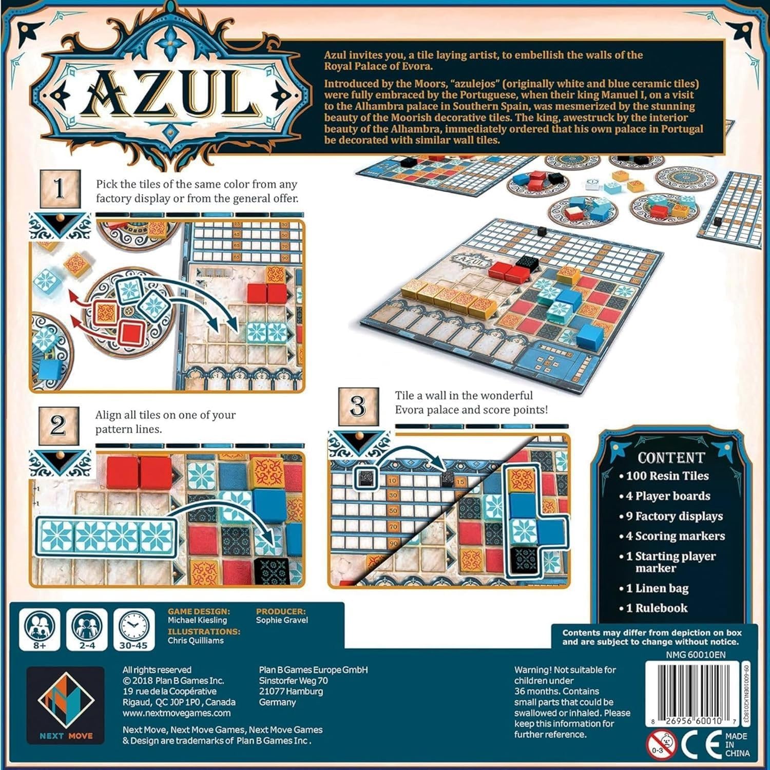 Azul Gateway Mosaic Tile Placement Board Game | Abstract Strategy, Zero Downtime Family Game for Adults & Kids (2‑4 Players) - Image 3