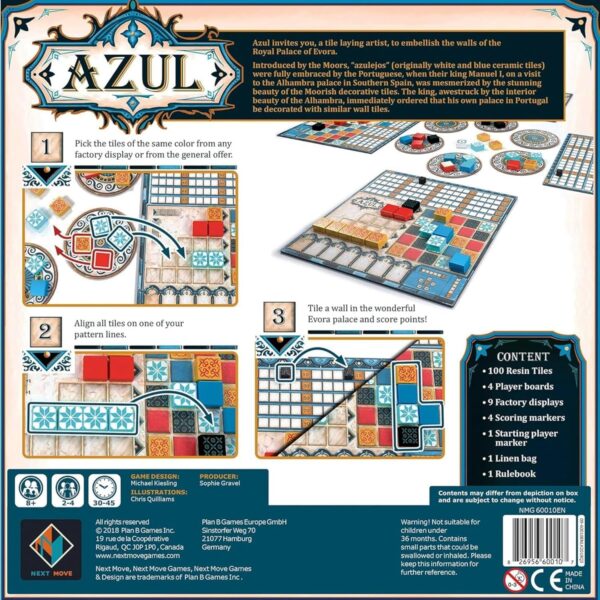 Azul Game, Strategy Tile Placement Board Game | Family Board Games for Adults and Kids - Ages 8 and up, 2 to 4 Players - Image 6