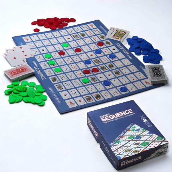 Sequence Strategy Card and Board Game, 2-12 Players, Family Educational Game, Ages 7+ Years - Image 3