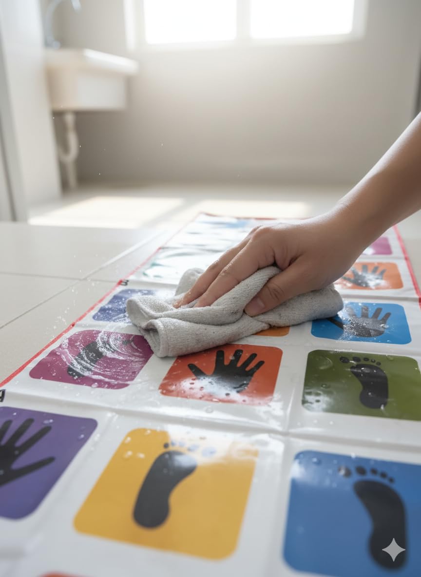 Kids Hopscotch Jumbo Playing Mat, 40" x 108", Washable, Family Game for Ages 3+, Multicolor - Image 2