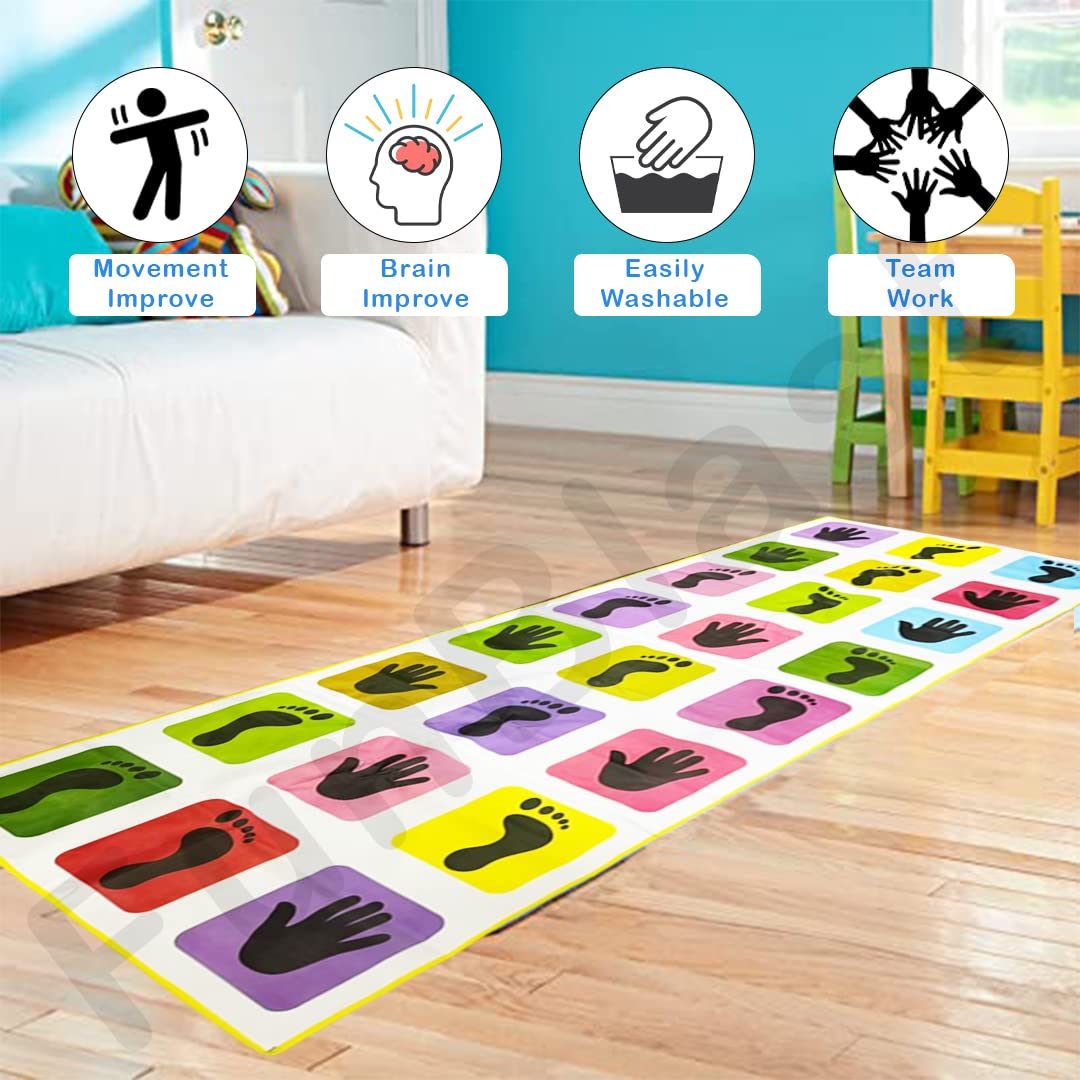 Kids Hopscotch Jumbo Play Mat Game for Kids and Adults Family Games, Kith-Kith, Stapu, Langi, Chalk Game - Large (40" x 108") – Multicolor - Image 7