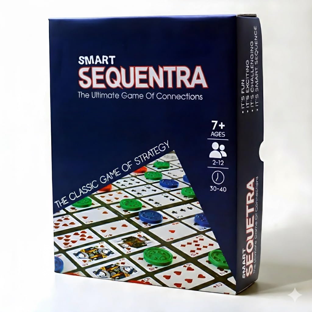 Sequentra Game | Card-Based Board Games for Family | Strategy Game for All Ages(SEQUENTRA)