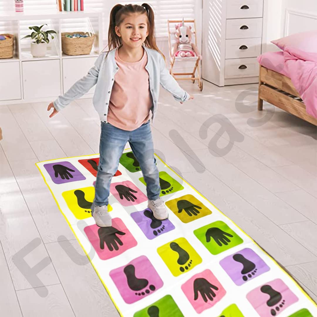 Kids Hopscotch Jumbo Play Mat Game for Kids and Adults Family Games, Kith-Kith, Stapu, Langi, Chalk Game - Large (40" x 108") – Multicolor - Image 3