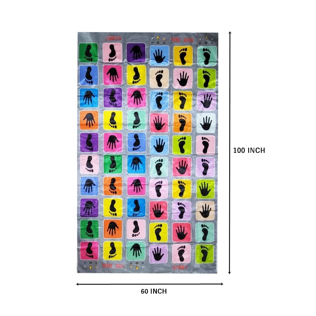 Adult Giant Outdoor Snakes & Ladders Lifesize Floor Game Mat with Jumbo Dice|Jumbo Play Floor Games|5 X 7 Feet (Hopscotch),multicolor - Image 4