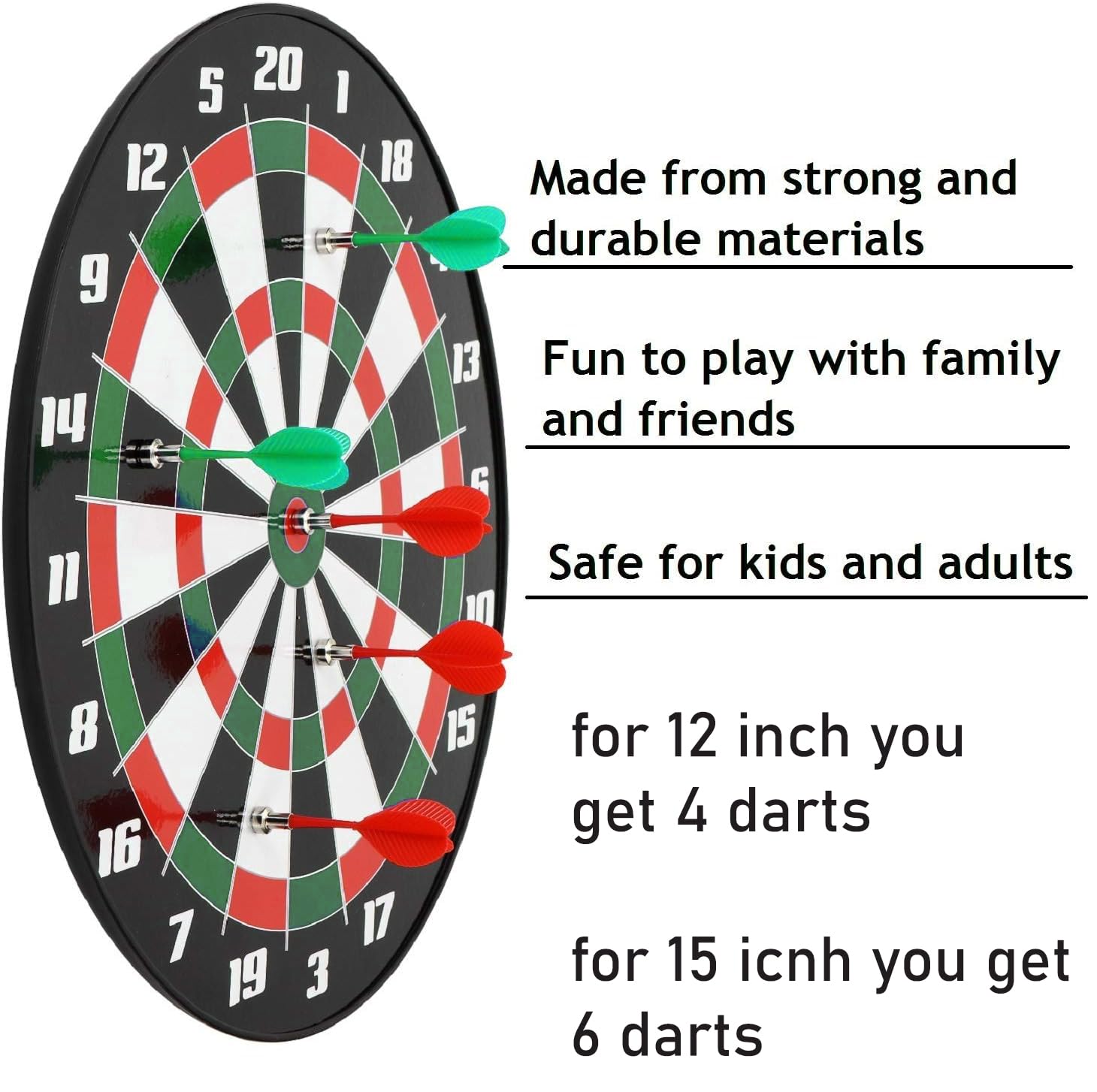 Magnetic Dart Board for Kids - Indoor and Outdoor Kids for Motor Activity | Party Games for Kids| Boys Toys Gifts for 5 6 7 8 9 10 11 12 (15 inch, Dart Board with Extra Darts) - Image 3
