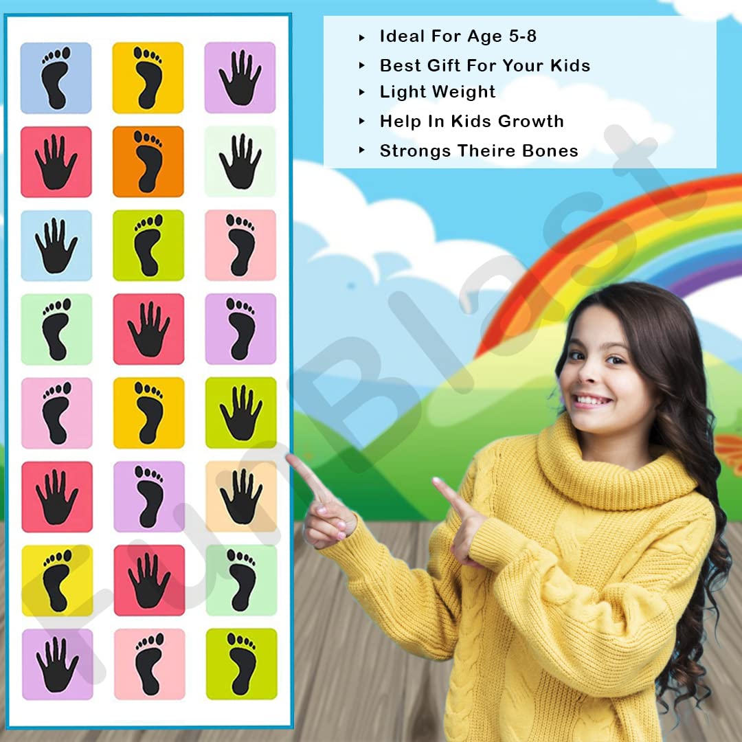 Kids Hopscotch Jumbo Play Mat Game for Kids and Adults Family Games, Kith-Kith, Stapu, Langi, Chalk Game - Large (40" x 108") – Multicolor - Image 6