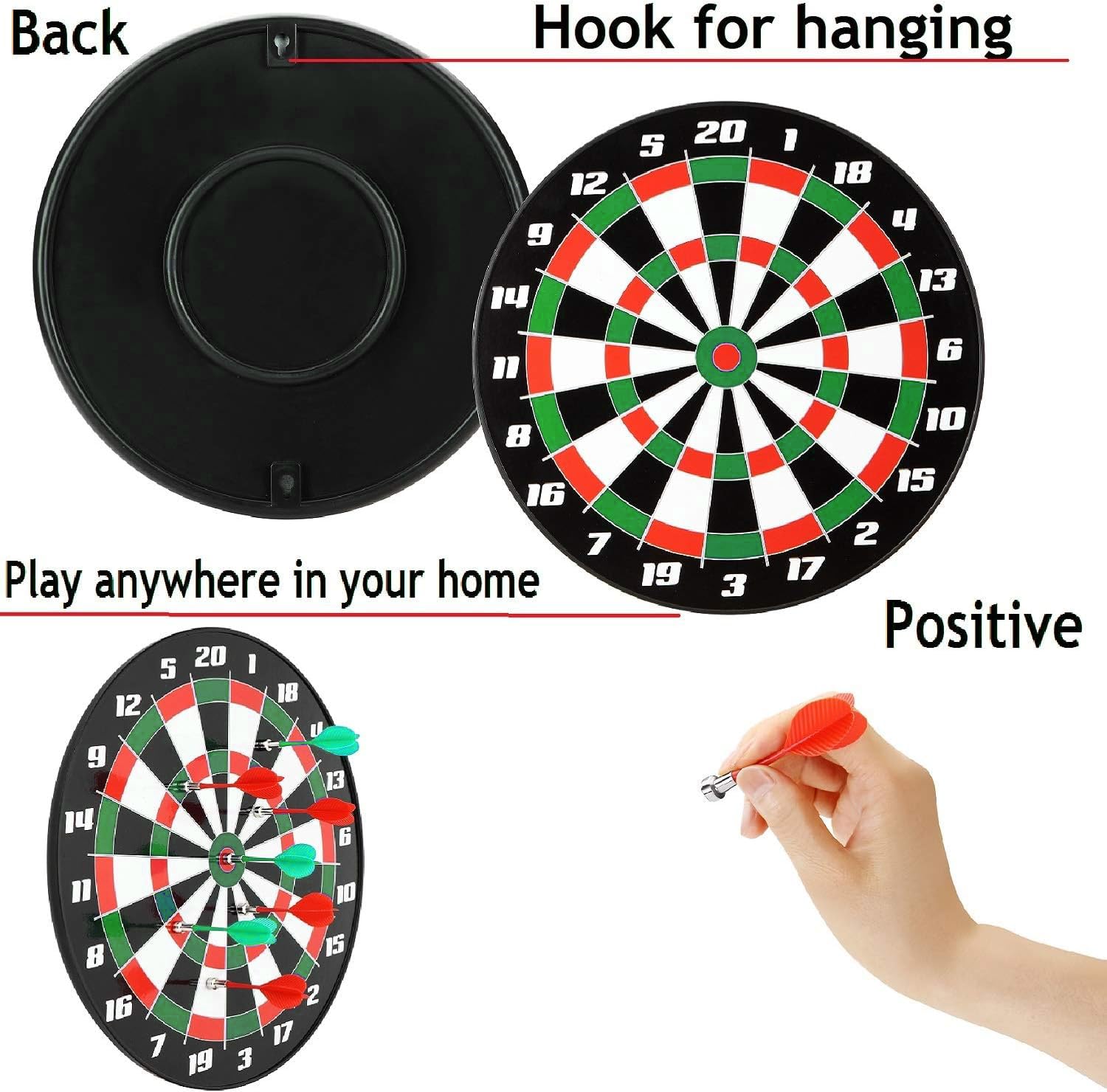 Magnetic Dart Board for Kids - Indoor and Outdoor Kids for Motor Activity | Party Games for Kids| Boys Toys Gifts for 5 6 7 8 9 10 11 12 (15 inch, Dart Board with Extra Darts) - Image 4