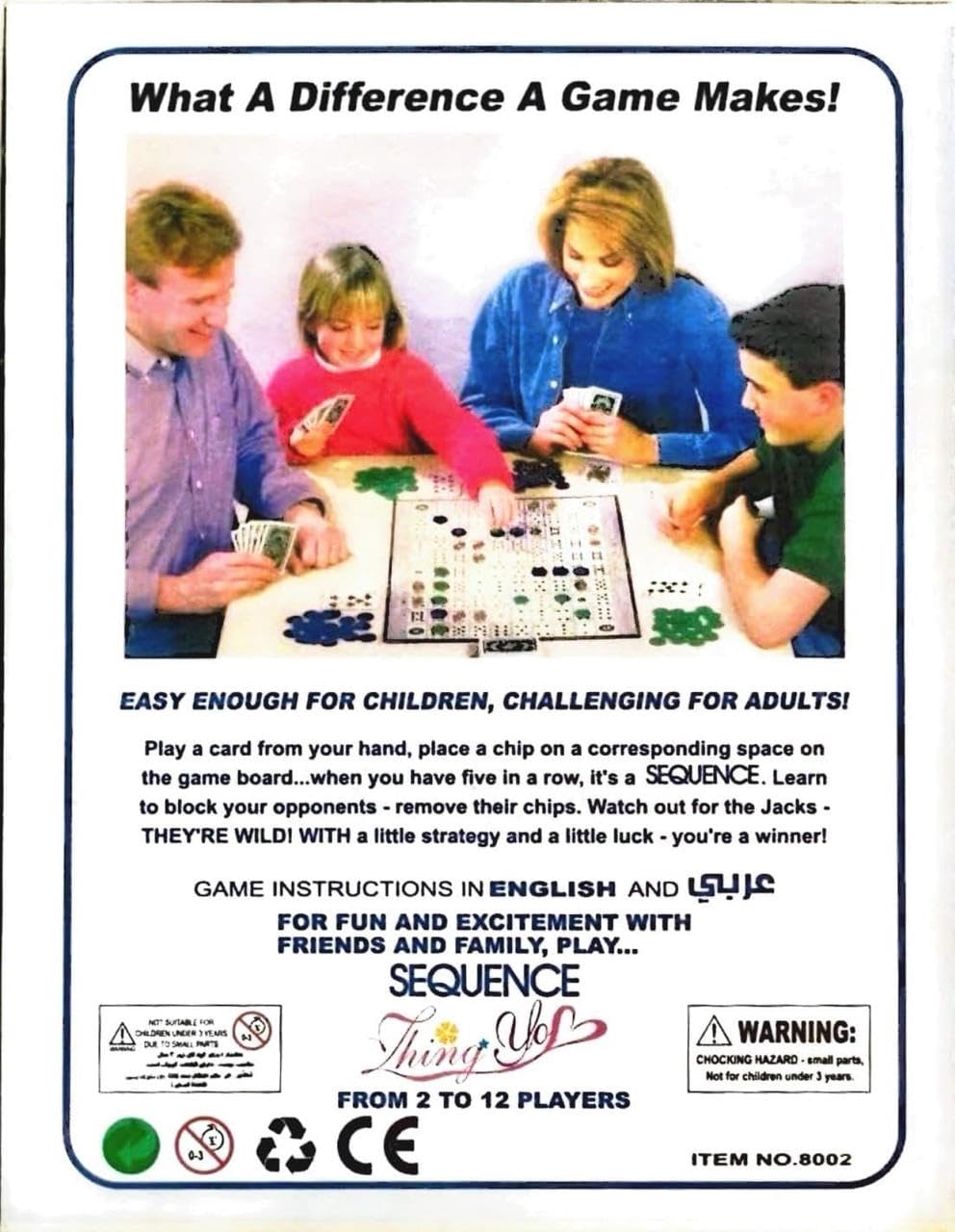 Sequence Board Game | Classic Strategy Game for Family & Friends | 2-12 Players | Fun Game Night Essential (Classic Sequence Game) - Image 2