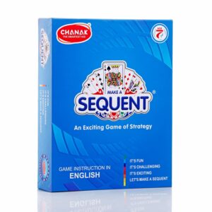 Make A Sequent Board Game, Strategy & Logic Challenging Game with Foldable Board, Plastic Chips & Cards, for Kids Above 7 Years (BIS Approved).