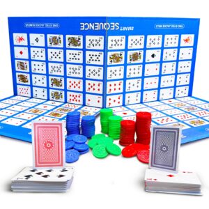 Sequence Strategy Board Game for Adults and Family at Home | Fun Card and Board Game for Kids | Educational and Party Game for Kids Ages 7 Plus, Activity Toy Gift Set for 2 to 12 Players