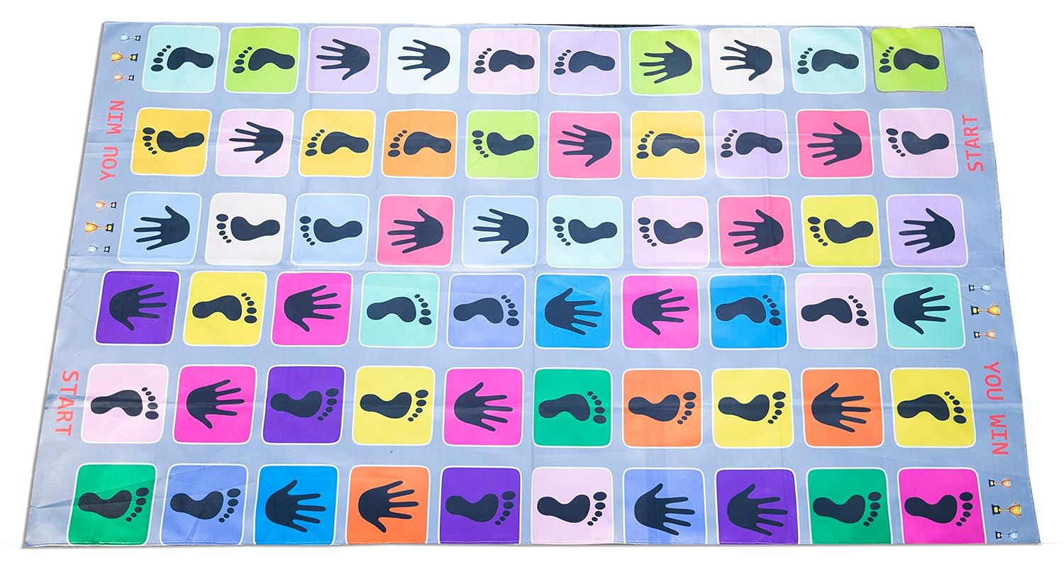 Adult Giant Outdoor Snakes & Ladders Lifesize Floor Game Mat with Jumbo Dice|Jumbo Play Floor Games|5 X 7 Feet (Hopscotch),multicolor